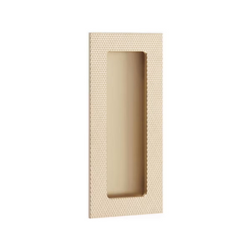 Emtek 222307 Modern Rectangular Brass Flush Pulls (2" x 7") - Knurled